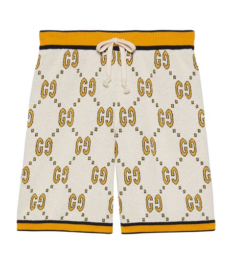 men's gucci cotton gg shorts.